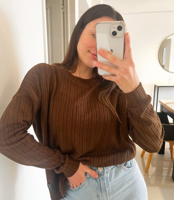 Sweater de lanilla trenzado